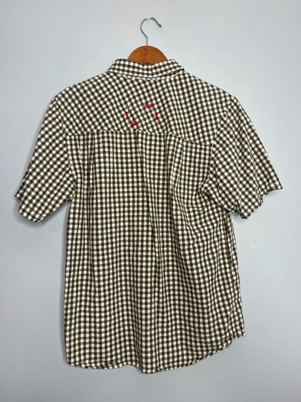 The North Face Fine Alpine Equipment Brown Gingham Short Sleeve Button Shirt